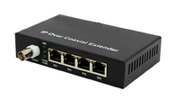 10 / 100M Ethernet to BNC Coax Converter 4ch Ethernet Ports 1 BNC
