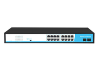 16 Port POE Network Switch Full Gigabit Support VLAN with 2 Fiber Ports