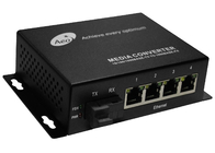 1310/1550nm Commercial Ethernet Media Converter with 1 Fiber and 4 POE Ports
