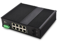 Ip40 Ethernet POE Industrial Switch Gigabit 8 Port PoE And 2 Fiber Optical SFP Din Rail