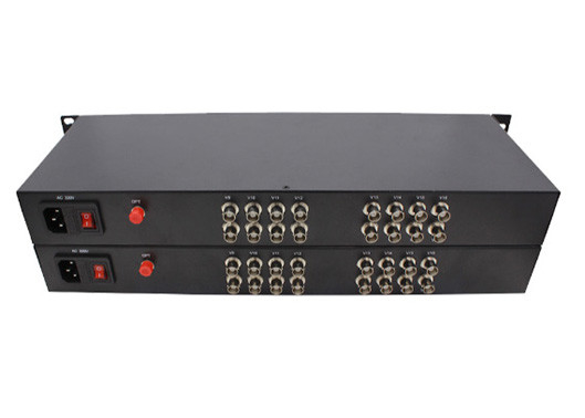 HD-AHD/CVI/TVI Coaxial Video Over Fiber Converter 16ch 1080P BNC Video With Rs485 Data