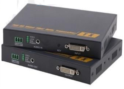DVI To Fiber Converter Optical Audio DVI KVM Fiber Optic Extender With KVM Control