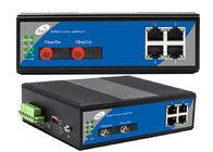 Industrial 4 Port Fiber Optic Switch 10/100M 4 POE Ethernet 2 Optical Port