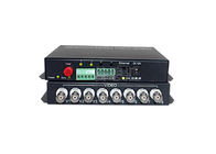 8CH Video Audio Data Fiber Media Converter 8 BNC Video Tx 1ch RS485 Data Rx