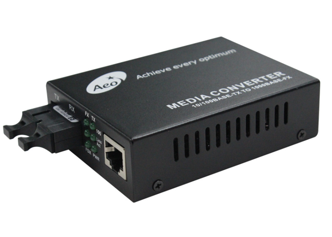 850nm 1310nm 2km ST Connector Ethernet Media Converter 10/100/1000Mbps Dual Fiber