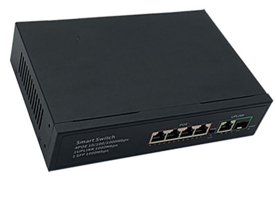 4+1+1 POE Switch 4 POE Ports Gigabit POE Ethernet Fiber Switch with 1 SFP Port 1 Uplink Port