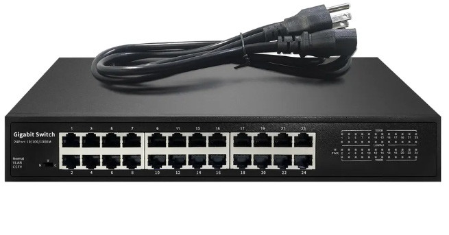 24 Port POE Switch 24 Ports Full Gigabit Unmanaged Ethernet Switch