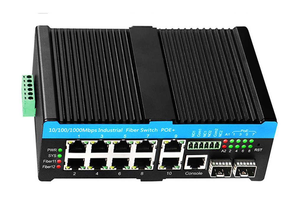 Layer 2 Managed Ethernet Switch With Full Gigabit 8 Port POE+ 2 Combo Ports