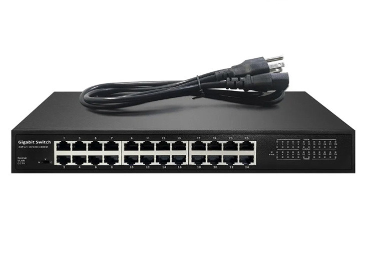 24-Port Fiber POE Switch 10/100/1000 Mbps For Networking And Data Transmission