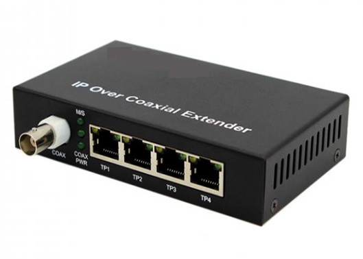 10/100Mbps POE Over Coax EOC Converter 2KM With 1 BNC And 4 POE Ethernet Ports