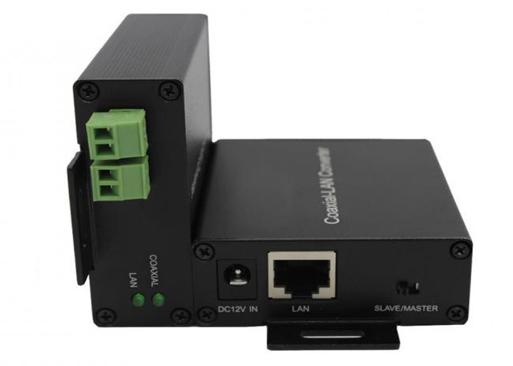 10/100Mbps Ethernet over Coax Converter 1*UTP+2*2wire Port Ethernet To Coaxial/Twisted Pair