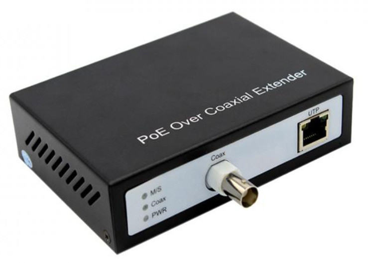 10/100Mbps POE over Coax Converter, Ethernet Over Coax Extender 300m For IP Camera