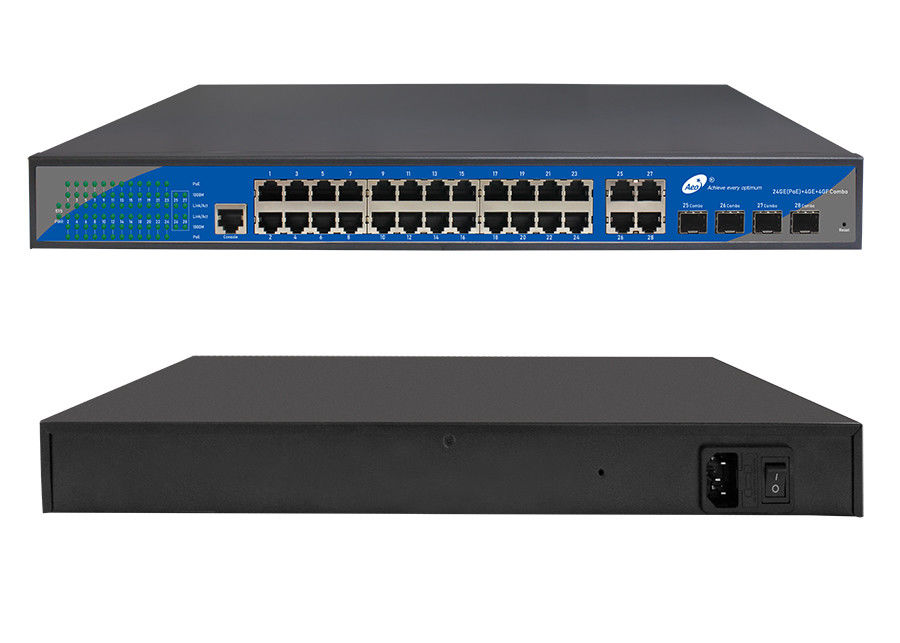 Managed POE Ethernet Switch , Power Over Ethernet Switch 24 Port