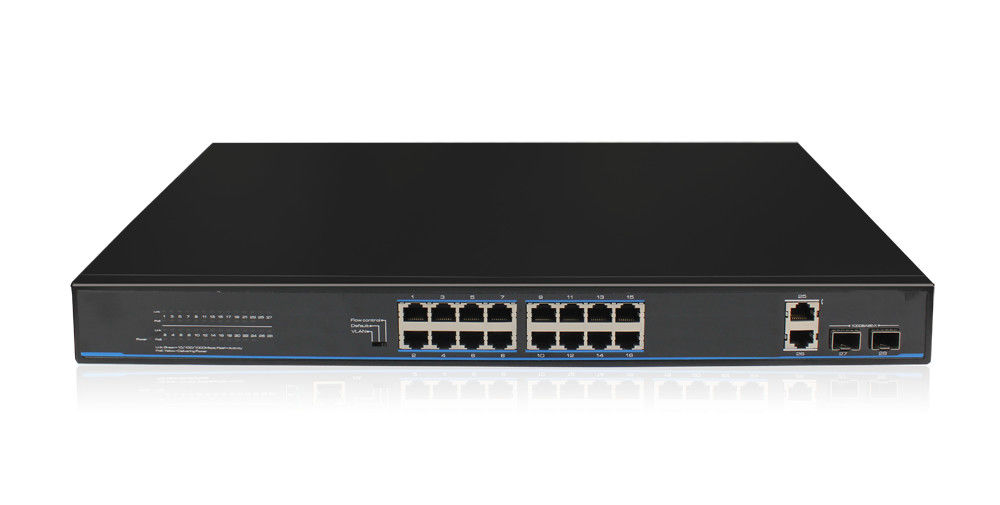 64Gbps Industrial POE Ethernet Switch , 16 Port Gigabit Ethernet Switch