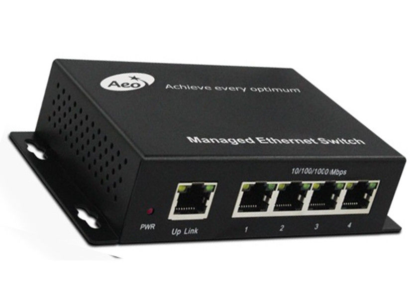 4 Port Gigabit Ethernet Network Switch  IPC Extender 250m VLAN CBIT Support