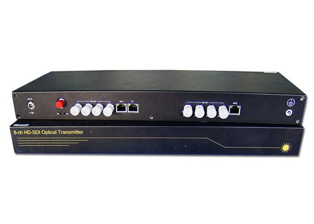RS485 Support 8ch HD SDI Fiber Optic Converter With Ethernet Port