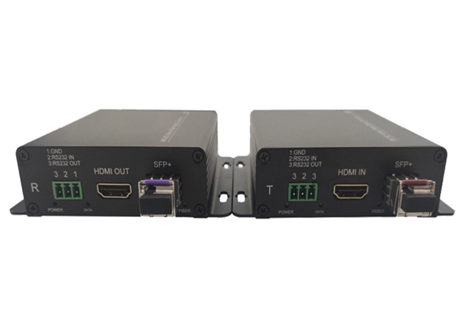 4K HDMI Fiber To Video / Audio / Aata 10KM SFP Transmitter And Receiver