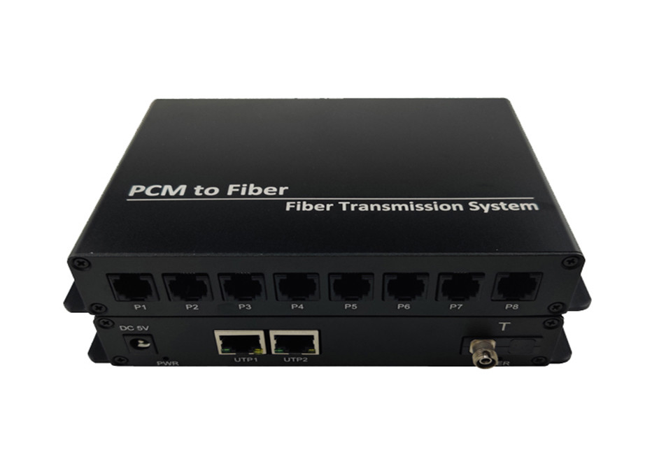 8ch Telephone Fiber Converter With 2 10/100Mbps Ethernet Ports