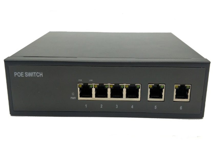 2 Uplink Ports Gigabit Ethernet Network Switch 4 POE Ports
