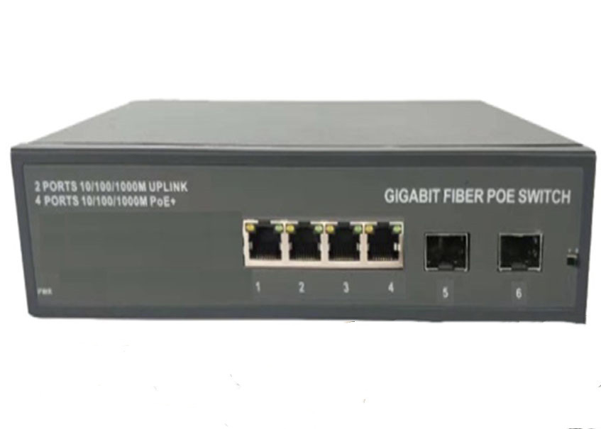 Full Gigabit POE SFP Fiber Switch Ethernet Switch Poe 4 Port With 2 Sfp