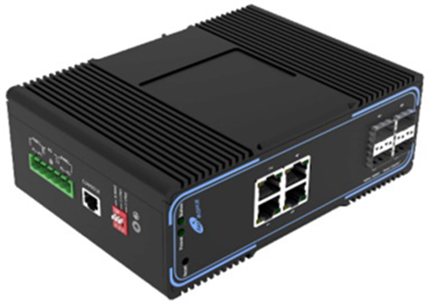 Managed Ethernet Fiber Switch 10/100/1000Mbps 4 SFP and 4 POE Ethernet Ports