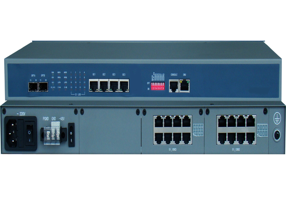 E1 Fiber Media Converter With 4/8/16 E1 Ports And 4 Ethernet Ports And 2 SFP Ports